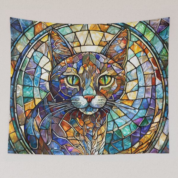 Item preview, Stained Glass Cat designed and sold by NinjaRat.