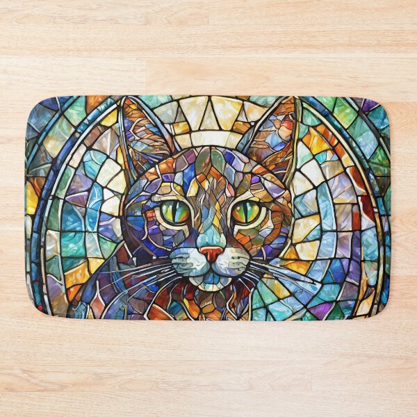 Item preview, Stained Glass Cat designed and sold by NinjaRat.