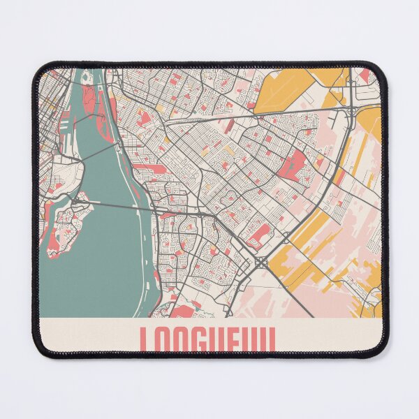 Item preview, Longueuil City Map Chalk Retro City Map Poster designed and sold by Peek-Designs.