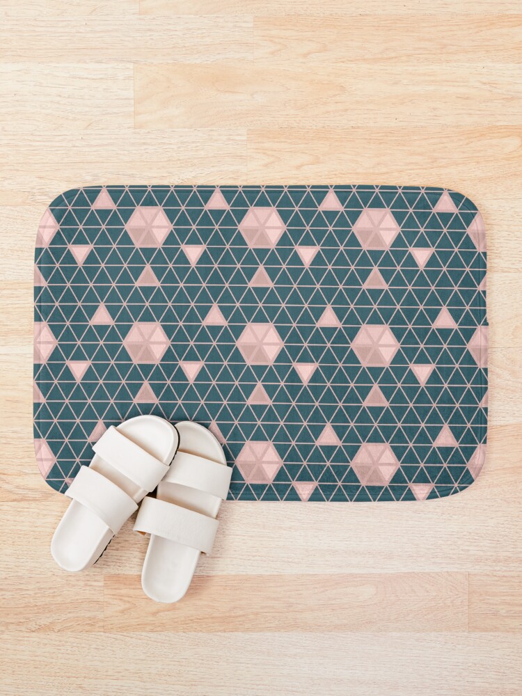 Thumbnail 1 of 6, Bath Mat, Geometric Pattern designed and sold by prozario.