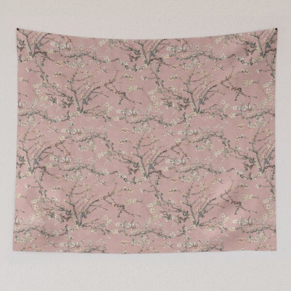 Item preview, Vincent Van Gogh Almond Blossom on Old Rose Pink Background  designed and sold by Delinda Graphic Studio.
