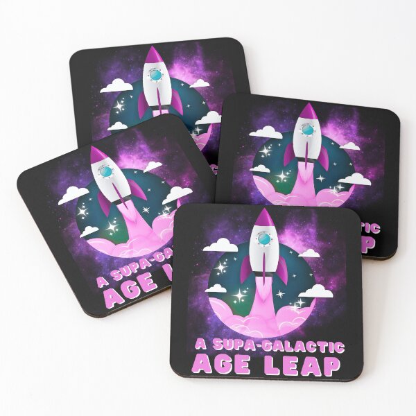 Item preview, Happy Supa-galactic leap birthday design designed and sold by 29Bumblebee.