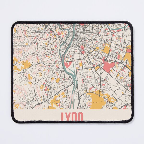 Item preview, Lyon City Map Chalk Retro City Map Poster designed and sold by Peek-Designs.