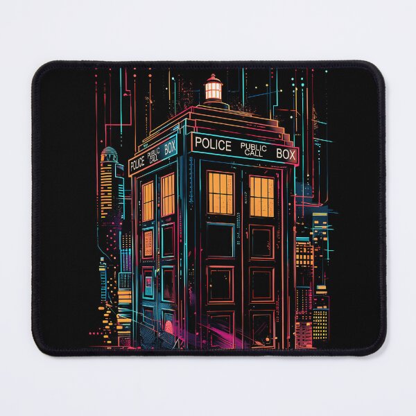 Item preview, Cyberpunk Blue Police Phone Box designed and sold by NianderQuinn.