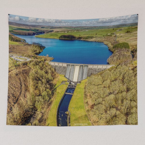 Item preview, Thruscross Reservoir, High Resolution Aerial View With Blue Water designed and sold by skyfilming.