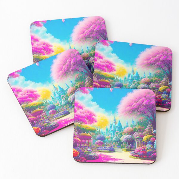 Item preview, Enchanted Haven: A Picturesque Castle Amidst Pink and Blue Hues designed and sold by GrizzlyCollective.