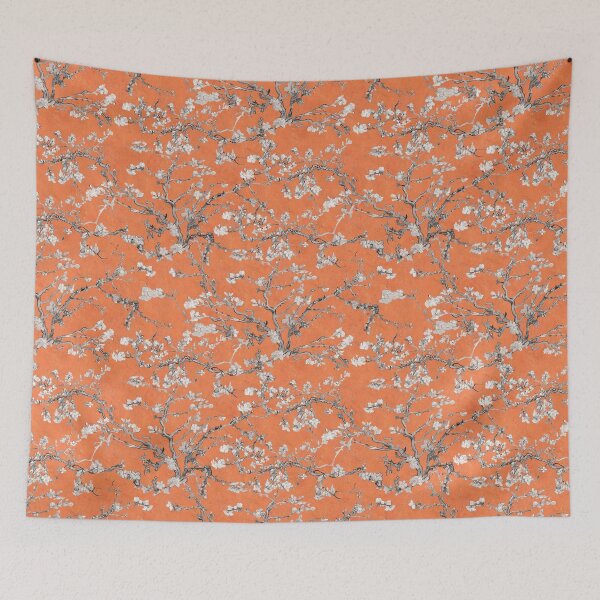 Item preview, Vincent Van Gogh Almond Blossom on Orange Background  designed and sold by Delinda Graphic Studio.