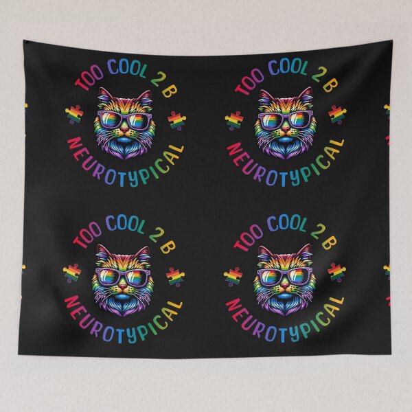 Item preview, Autism Awareness Cat Too Cool To Be Neuro Typical  designed and sold by ZeptepiTrends.