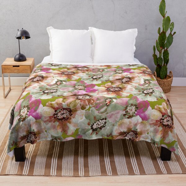 Item preview, Handmade floral watercolor green olive designed and sold by Alessandro Remo Mazzoni Remotextiles.