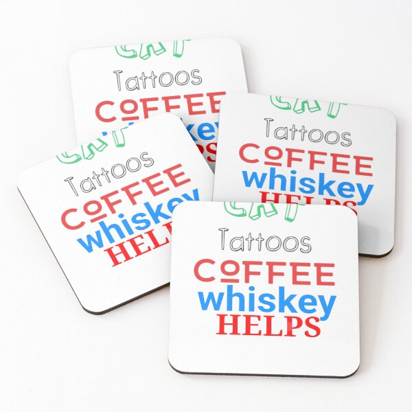 Item preview, Cat tattoo coffee whiskey help  designed and sold by GazCreations.