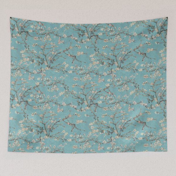 Item preview, Vincent Van Gogh Almond Blossom on Robin Egg Blue Background  designed and sold by Delinda Graphic Studio.