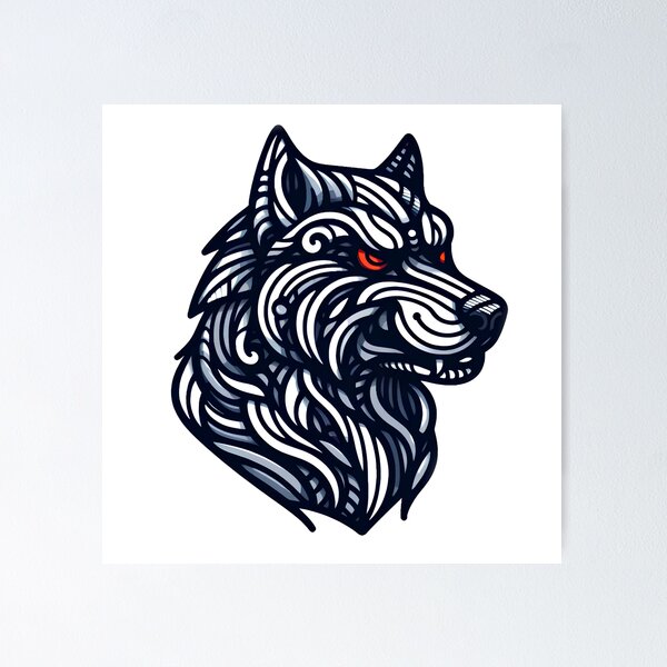 Item preview, Awesome Wolf Face designed and sold by SimpleP.