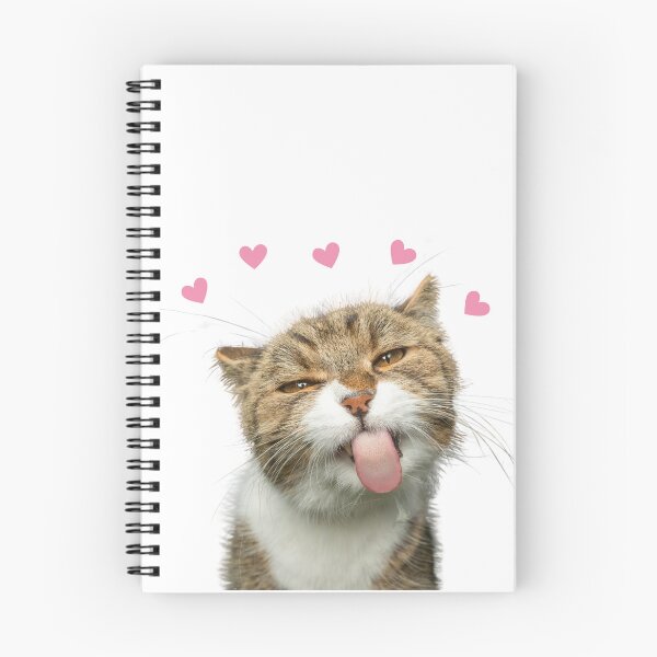 Item preview, Funny cat notebooks and journals designed and sold by ColorWaveShop.