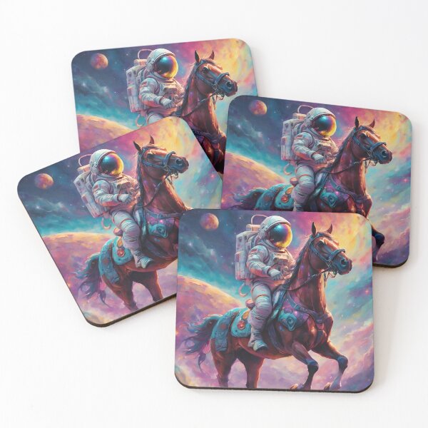 Item preview, Astronaut Horse Riding in Space designed and sold by Geek-Girl-Art.