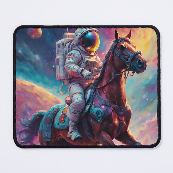 Item preview, Astronaut Horse Riding in Space designed and sold by Geek-Girl-Art.