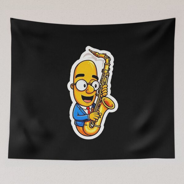 Item preview, Genie in the Baritone Saxophone. designed and sold by Giulivo Store Graphic.