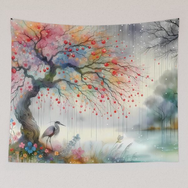 Item preview, Grúa en la flor de manzano designed and sold by Patriot Artyfact.