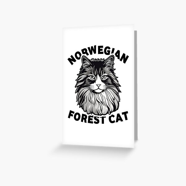norwegian forest cat, norwegian forest cat lover Greeting Card