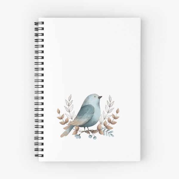 Item preview,  Floral watercolor frame border  bird, isolated, clip art, blue, beige, line, t-shirt, hand draw, animal, cartoon designed and sold by GorXena.