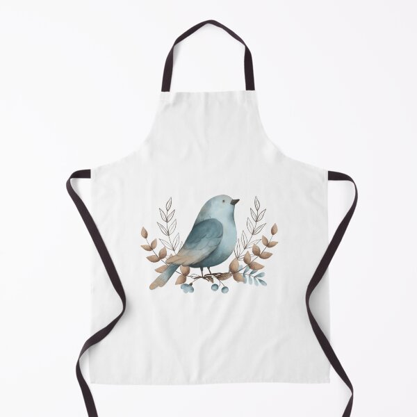 Item preview, Floral watercolor frame border bird, isolated, clip art, blue, beige, line, t-shirt, hand draw, animal, cartoon designed and sold by GorXena.