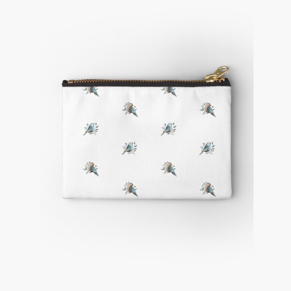 Item preview,  Floral watercolor frame border  bird, isolated, clip art, blue, beige, line, t-shirt, hand draw, animal, cartoon designed and sold by GorXena.