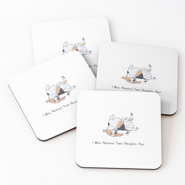 Item preview, Beagle owner gift: I was normal two beagles ago. Back-rolling Cute beagle illustration designed and sold by HappyNoireArt.