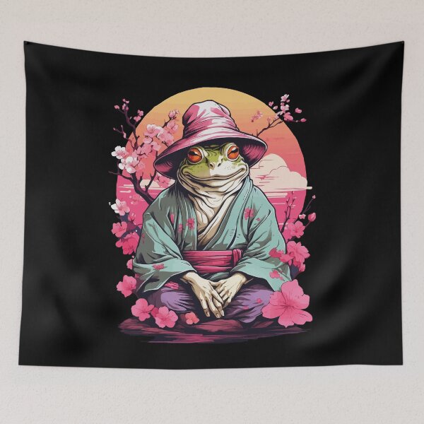 Item preview, Vaporwave Aesthetic Vintage Frog Streetwear designed and sold by LuminOrb.