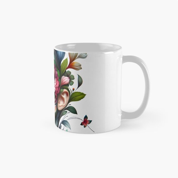 Item preview, Portrait of a woman whose face and body are transforming into the shapes and colors of flowers designed and sold by AndreaMart.