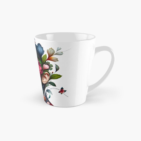 Item preview, Portrait of a woman whose face and body are transforming into the shapes and colors of flowers designed and sold by AndreaMart.