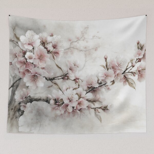 Item preview, Vintage Bloom: Watercolor Painting of Cherry Blossom Tree Branch in Spring designed and sold by Sergey Sedunov.