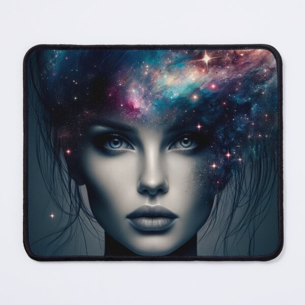 Item preview, Portrait of a woman with a galaxy instead of hair designed and sold by AndreaMart.