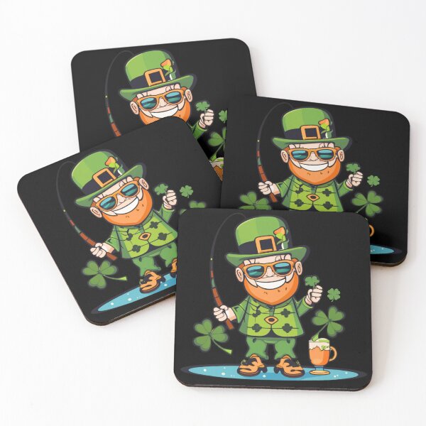 Item preview, St Patricks Day Fishermen Fishing Shamrock Irish Leprechaun designed and sold by Micro-dose.