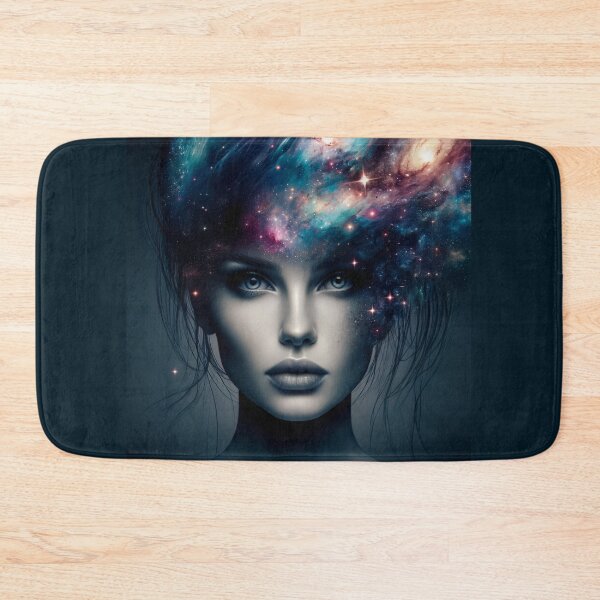 Item preview, Portrait of a woman with a galaxy instead of hair designed and sold by AndreaMart.