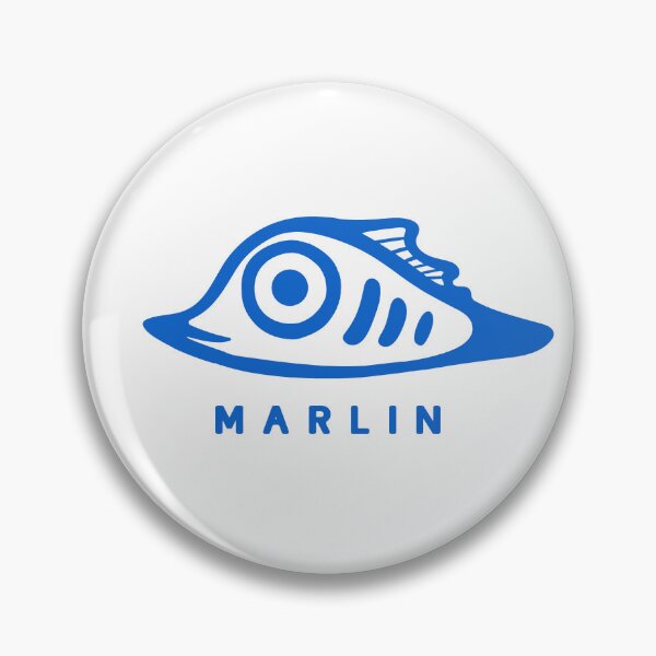 Item preview, Art of a very small and cute marlin fish. Minimal style in blue ink designed and sold by martodesign.