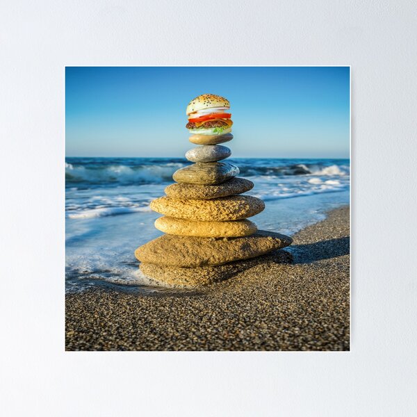 Item preview, Balanced Beach Burger designed and sold by Surreallytee.