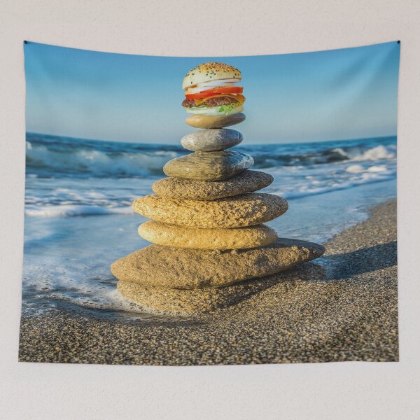 Item preview, Balanced Beach Burger designed and sold by Surreallytee.