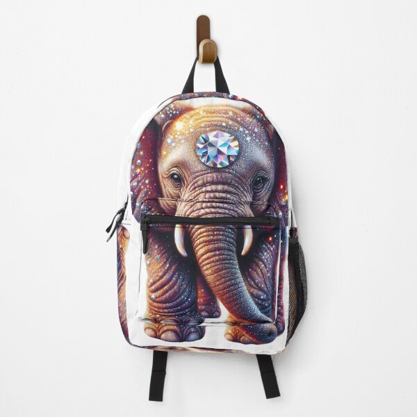 Item preview, Shimmering Innocence: Baby Elephant's Gaze designed and sold by AI-Only Creations.