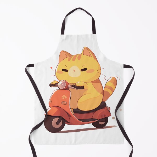 Item preview, Cat Riding Scooter Cartoon designed and sold by Bwittaya.