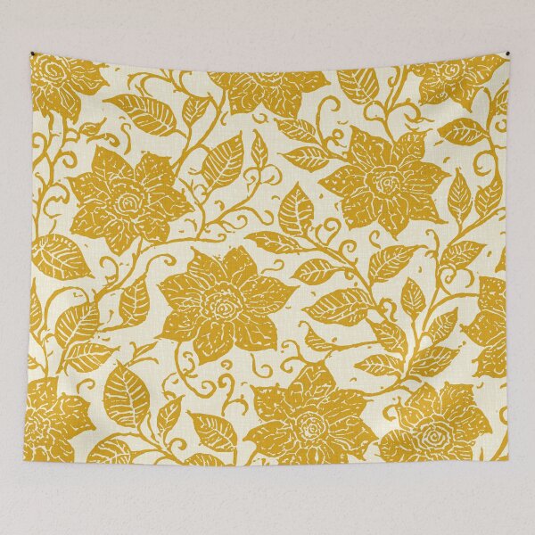 Item preview, Boho Floral Pattern Yellow designed and sold by tonymagnerart.