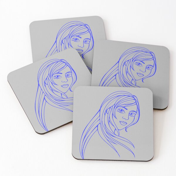 Item preview, girl's face minimal close up designed and sold by BirdiBear.