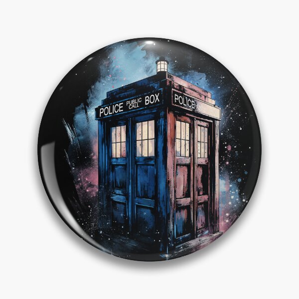 Item preview, Watercolor Police Phone Box designed and sold by NianderQuinn.