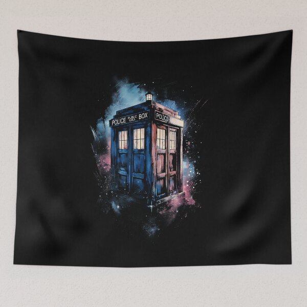 Item preview, Watercolor Police Phone Box designed and sold by NianderQuinn.