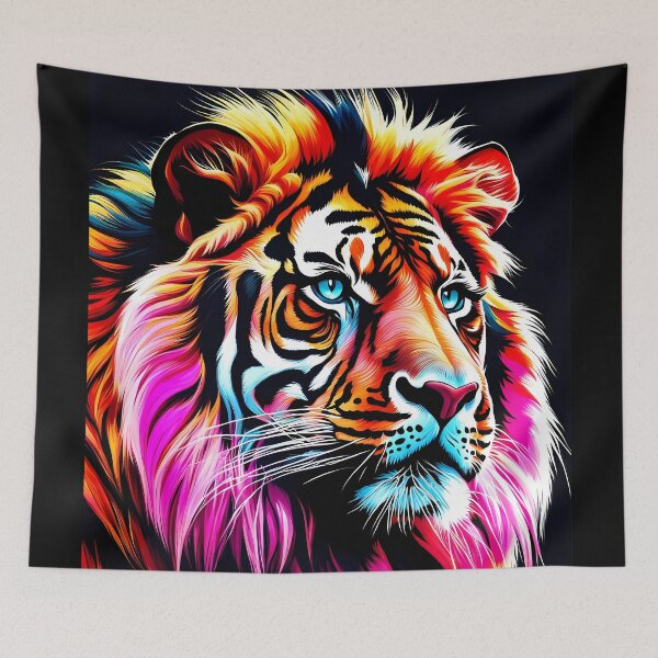 Item preview, Orange and Pink Tiger, Ai Generated Art  designed and sold by ACC .