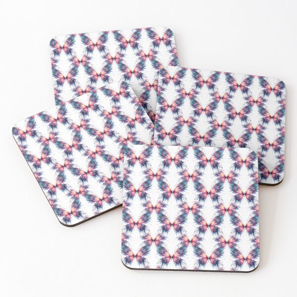Item preview, Abstract Butterfly Floral Pattern Wallpaper designed and sold by Rostislav Bouda.