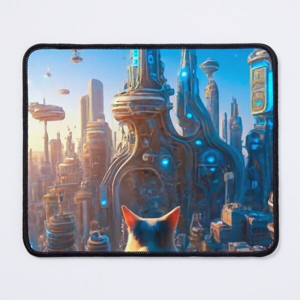 Item preview, Cat in a futuristic city designed and sold by M-Y-A-R-T-.