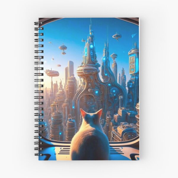 Item preview, Cat in a futuristic city designed and sold by m-y-A-I-A-R-T-.