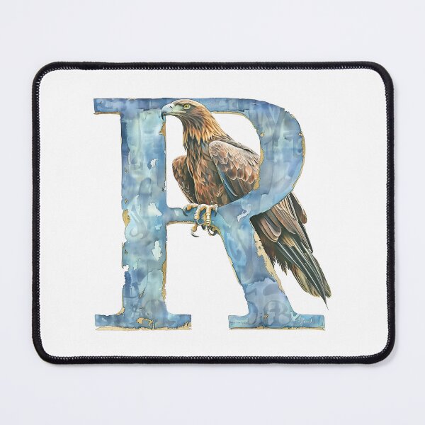 Item preview, Eagle and the letter R - Patina - Fantasy designed and sold by Fenay Designs.