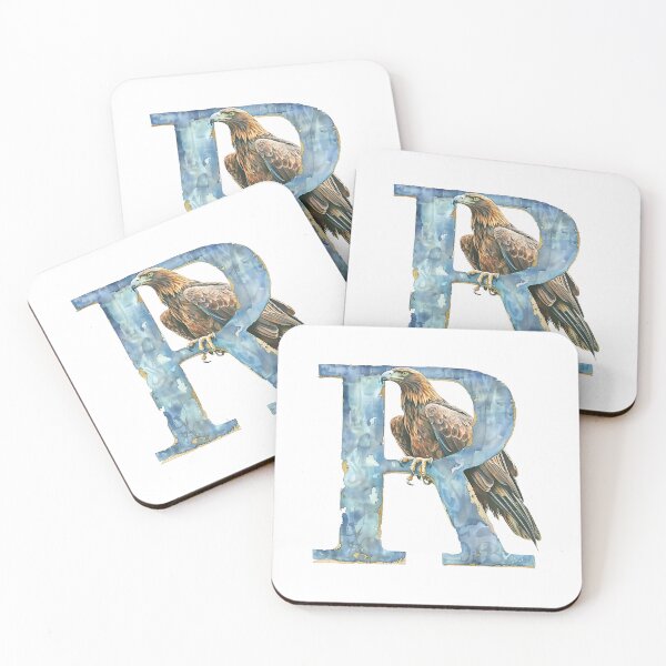 Item preview, Eagle and the letter R - Patina - Fantasy designed and sold by Fenay Designs.