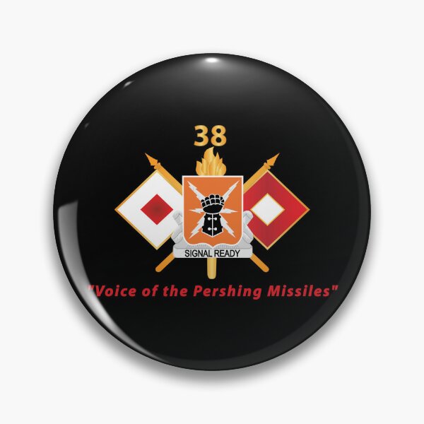 Item preview, Army - 38th Signal Battalion - DUI - w BN Number - Sig Br  - Voice of the Pershing Missiles - No Txt X 300 designed and sold by Military Insignia Products.