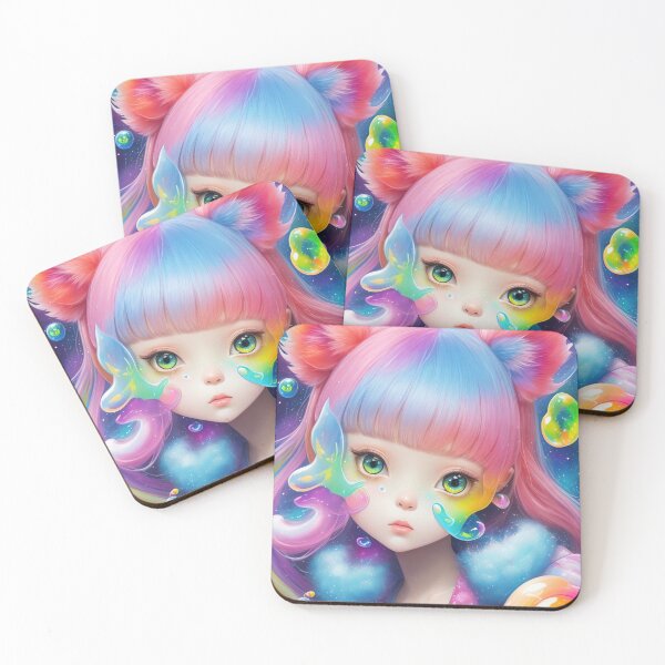 Item preview, Cat Girl Rainbow, kids, baby, fun, cool, cute, dream, pink designed and sold by Cyber Kids.